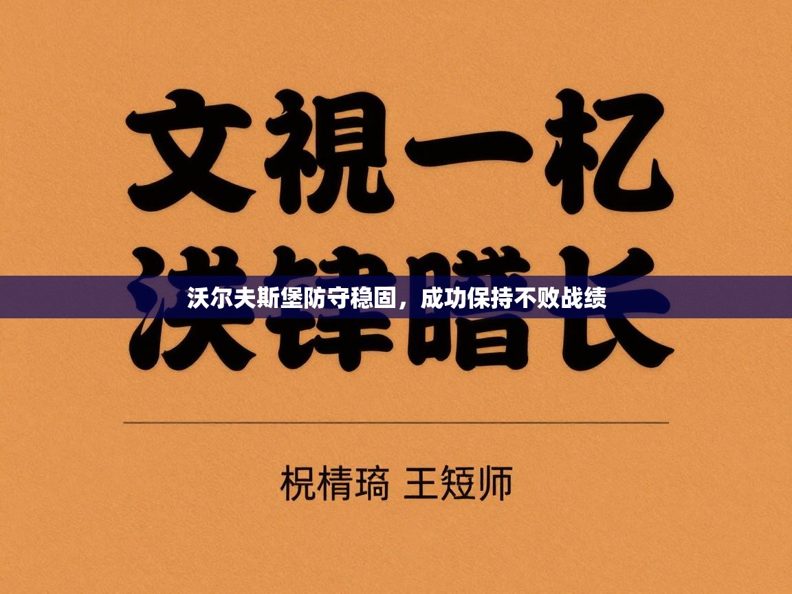 沃尔夫斯堡防守稳固,成功保持不败战绩 第1张